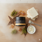 Luneria Balance body butter black jar, gender-neutral body butter with a fresh clean scent