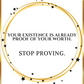 Motivational quote with stars and a gold frame on a white background
